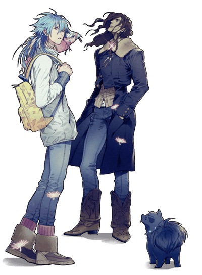Mink and Aoba from DRAMAtical Murder